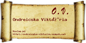 Ondreicska Viktória névjegykártya